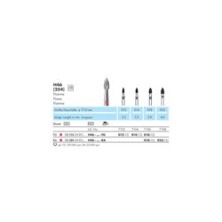 H46-012-FG Твердосплавный финир NTI, форма пламевидный, красное кольцо, стандарт