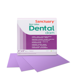 Резиновые завесы Dental Dams фиолетовые (152 х 152 мм) - листы безлатексные для раббердам (15 шт)
