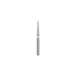 H246L-012UF-FG Твердосплавный финир NTI, форма пламевидная, длинная, белое кольцо, ультра-мелкое