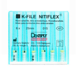 K-file Nitiflex №15, 25 мм, Dentsply, никель-титан, ручной, для препарирования канала (6 шт)