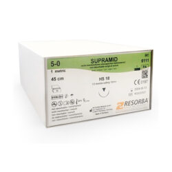 Шовный материал Supramid USP 5/0, HS-18, metric 1, 45 см черный