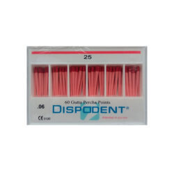 Гуттаперчивые штифты 06 №25 Dispodent - для пломбирования корневых каналов (60 шт)