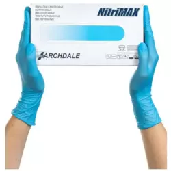 Перчатки NitriMax XL, медицинские смотровые нитриловые голубые (100 шт)