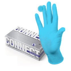 Перчатки Connect Blue Nitrile L. нитриловые, неопудренные, нестерильные, смотровые (100 шт)